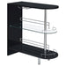 Coaster Adolfo 3-tier Bar Table Glossy Black and Clear Black