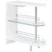 Coaster Adolfo 3-tier Bar Table Glossy Black and Clear White