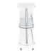 Coaster Adolfo 3-tier Bar Table Glossy Black and Clear Grey