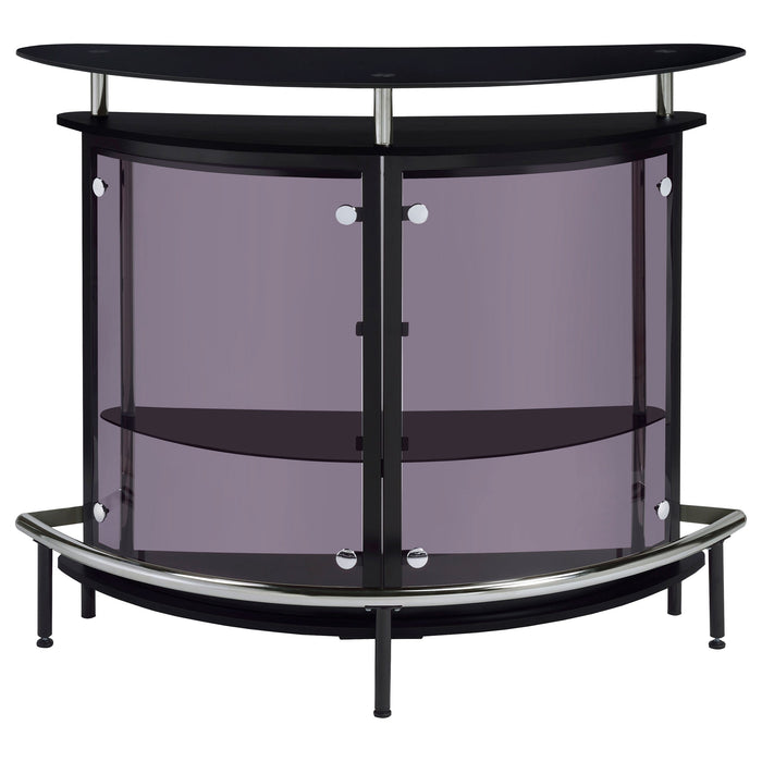 Coaster Amarillo 2-tier Bar Unit White and Chrome Black