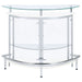 Coaster Amarillo 2-tier Bar Unit White and Chrome Black