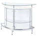 Coaster Amarillo 2-tier Bar Unit White and Chrome Black