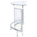 Coaster Amarillo 2-tier Bar Unit White and Chrome Black