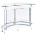 Coaster Amarillo 2-tier Bar Unit White and Chrome Black