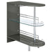 Coaster Adolfo 3-tier Bar Table Glossy Black and Clear Grey