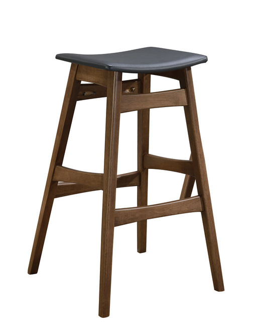 Coaster Finnick Tapered Legs Bar Stools Dark Grey and Walnut (Set of 2) Default Title