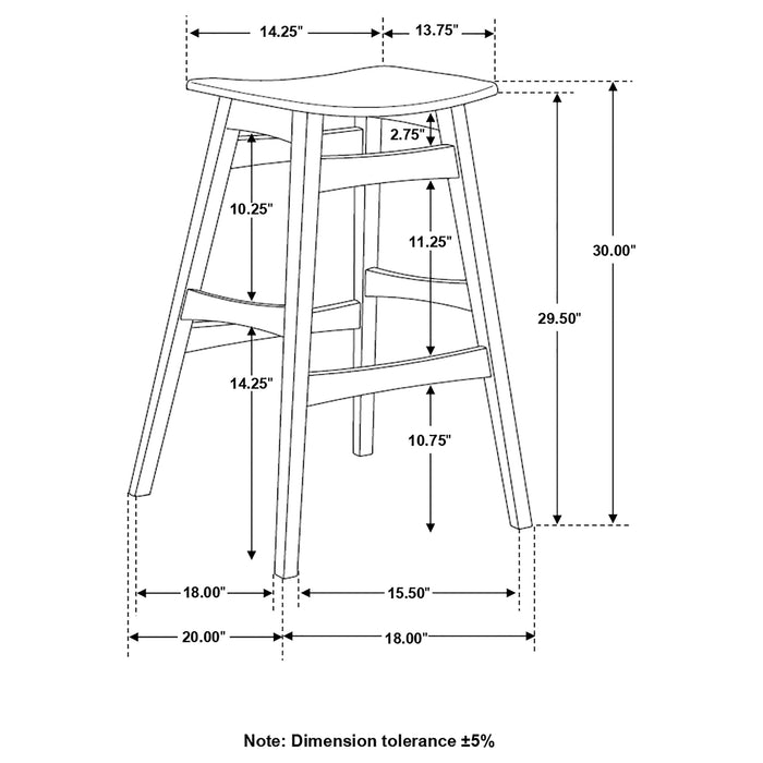 Coaster Finnick Tapered Legs Bar Stools Dark Grey and Walnut (Set of 2) Default Title