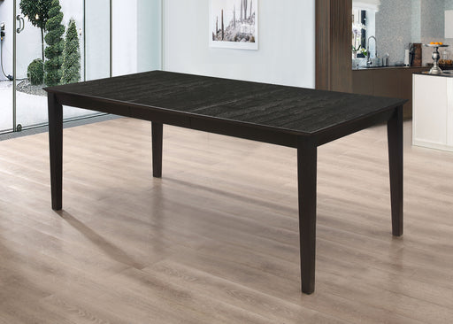 Coaster Louise Rectangular Dining Table with Extension Leaf Black Default Title