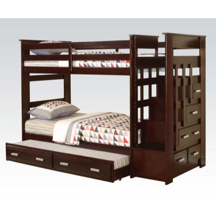 Allentown Teenager Solid Wood Bunk Bed with Trundle & Storage