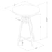 Coaster Bartlett Adjustable Swivel Bar Table Brushed Nutmeg Default Title