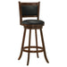 Coaster Broxton Upholstered Swivel Bar Stools Chestnut and Black (Set of 2) Counter Height