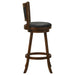 Coaster Broxton Upholstered Swivel Bar Stools Chestnut and Black (Set of 2) Counter Height