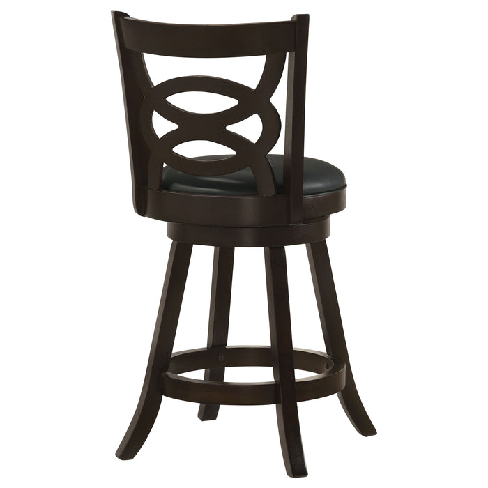 Coaster Calecita Swivel Bar Stools with Upholstered Seat Cappuccino (Set of 2) Counter Height