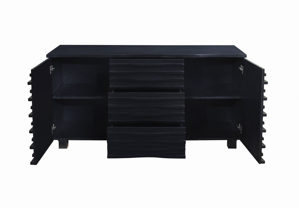 Coaster Stanton 3-drawer Rectangular Server Black Default Title