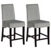 Coaster Stanton Upholstered Counter Height Chairs Grey and Black (Set of 2) Default Title