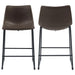 Coaster Michelle Armless Counter Height Stools Two-tone Brown and Black (Set of 2) Default Title