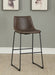 Coaster Michelle Armless Bar Stools Two-tone Brown and Black (Set of 2) Default Title