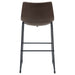 Coaster Michelle Armless Bar Stools Two-tone Brown and Black (Set of 2) Default Title