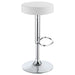 Coaster Ramses Adjustable Backless Bar Stool Chrome and White Black