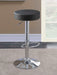 Coaster Ramses Adjustable Backless Bar Stool Chrome and White Black