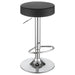 Coaster Ramses Adjustable Backless Bar Stool Chrome and White Black