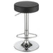 Coaster Ramses Adjustable Backless Bar Stool Chrome and White Black