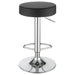 Coaster Ramses Adjustable Backless Bar Stool Chrome and White Black