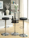 Coaster Ramses Adjustable Backless Bar Stool Chrome and White Black