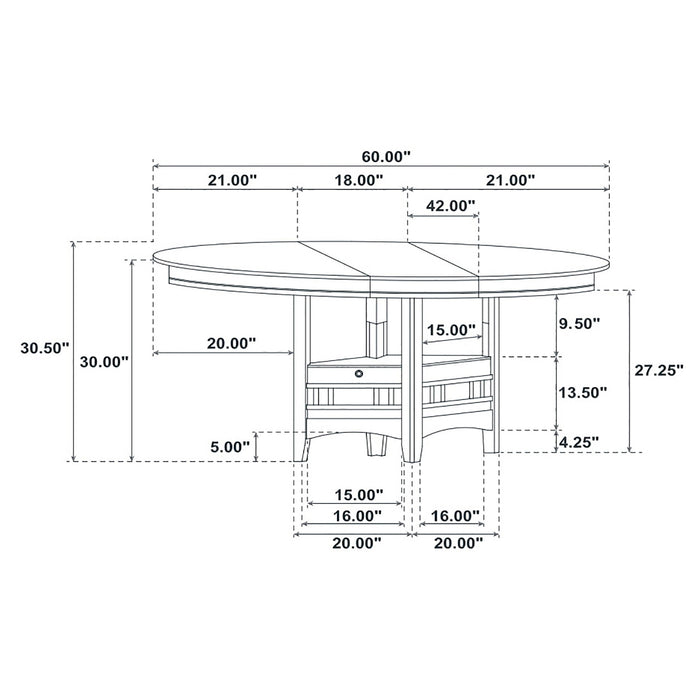 Coaster Lavon Dining Table with Storage Espresso Default Title