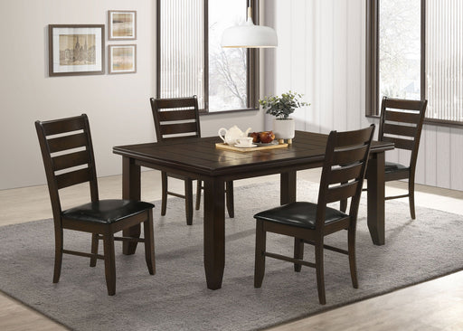 Coaster Dalila Dining Room Set Cappuccino and Black Set of 5