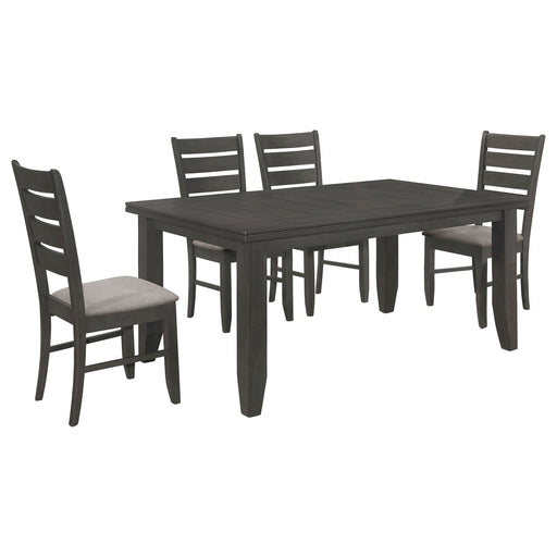 Coaster Dalila Rectangular Dining Set Grey and Dark Grey Set of 5