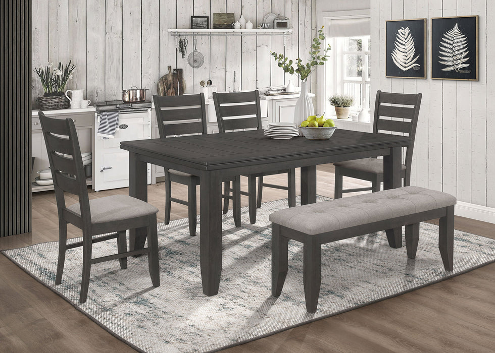 Coaster Dalila Rectangular Dining Set Grey and Dark Grey Set of 6