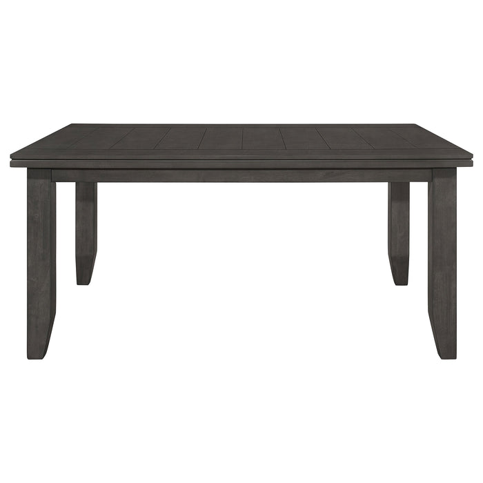 Coaster Dalila Rectangular Plank Top Dining Table Dark Grey Default Title