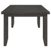 Coaster Dalila Rectangular Plank Top Dining Table Dark Grey Default Title