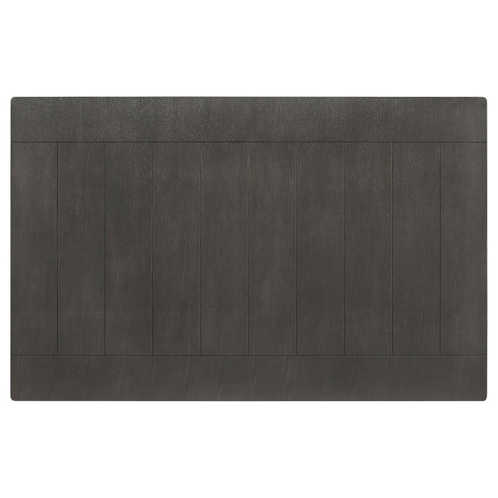 Coaster Dalila Rectangular Plank Top Dining Table Dark Grey Default Title