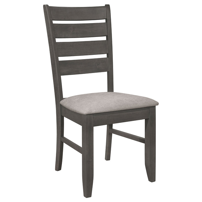 Coaster Dalila Ladder Back Side Chair (Set of 2) Grey and Dark Grey Default Title