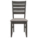 Coaster Dalila Ladder Back Side Chair (Set of 2) Grey and Dark Grey Default Title