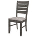 Coaster Dalila Ladder Back Side Chair (Set of 2) Grey and Dark Grey Default Title