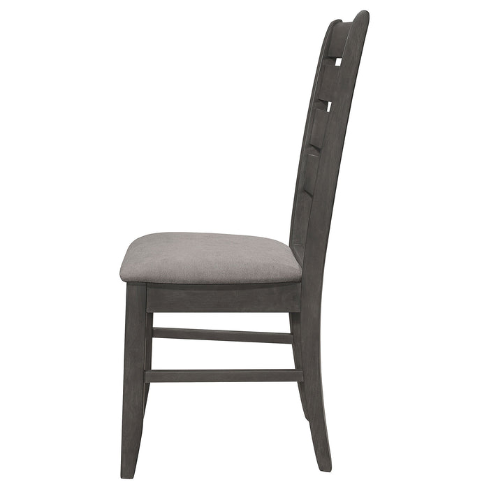 Coaster Dalila Ladder Back Side Chair (Set of 2) Grey and Dark Grey Default Title