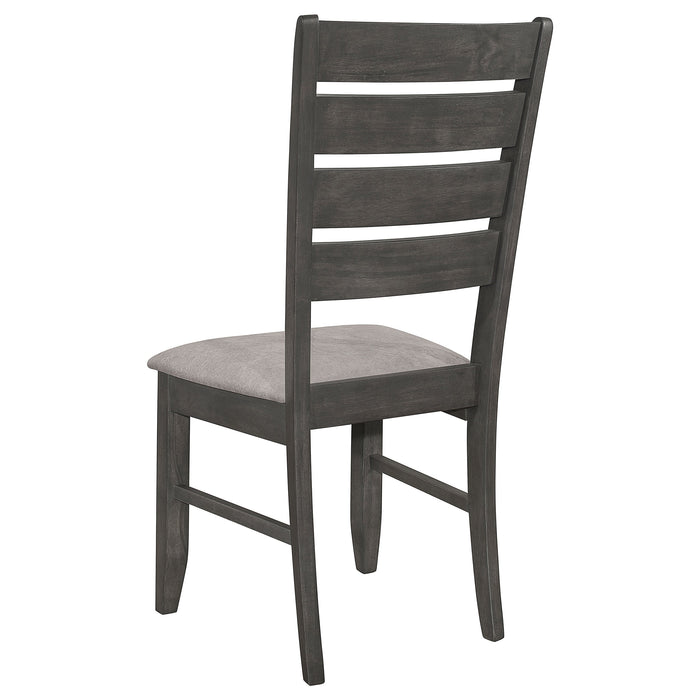 Coaster Dalila Ladder Back Side Chair (Set of 2) Grey and Dark Grey Default Title