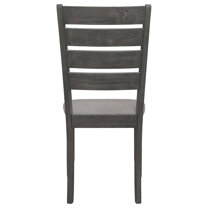 Coaster Dalila Ladder Back Side Chair (Set of 2) Grey and Dark Grey Default Title