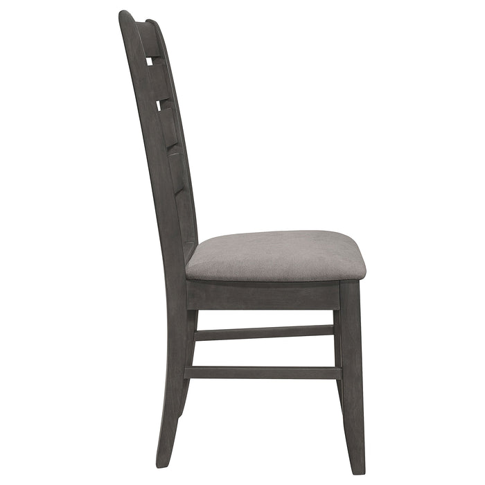 Coaster Dalila Ladder Back Side Chair (Set of 2) Grey and Dark Grey Default Title