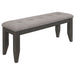 Coaster Dalila Padded Cushion Bench Grey and Dark Grey Default Title