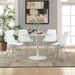 Coaster Juniper Armless Dining Chairs White and Chrome (Set of 2) Default Title