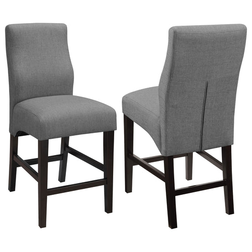 Coaster Mulberry Upholstered Counter Height Stools Grey and Cappuccino (Set of 2) Default Title