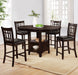 Coaster Lavon Counter Height Dining Room Set Espresso and Black Default Title