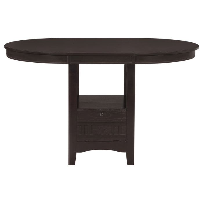 Coaster Lavon Counter Height Dining Room Set Espresso and Black Default Title