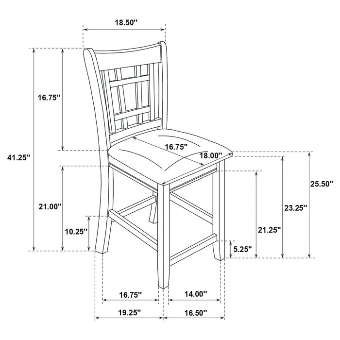 Coaster Lavon Counter Height Dining Room Set Espresso and Black Default Title