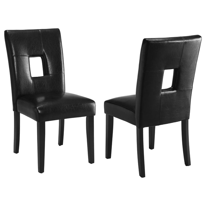 Coaster Shannon Open Back Upholstered Dining Chairs White (Set of 2) Black