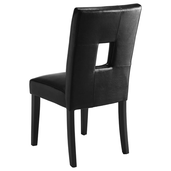 Coaster Shannon Open Back Upholstered Dining Chairs White (Set of 2) Black